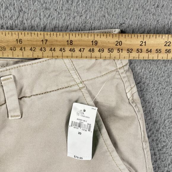 Gap For Good Women's Plus Size 20 Loose Khaki Pants High Rise Cotton Wide Leg - Picture 7 of 11
